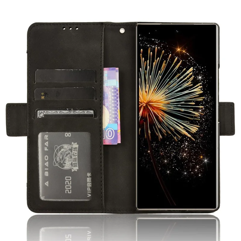 Para Xiaomi Mix Fold 3 5G Funda de Piel Soporte Cartera Plegable Funda para Teléfono - Negro