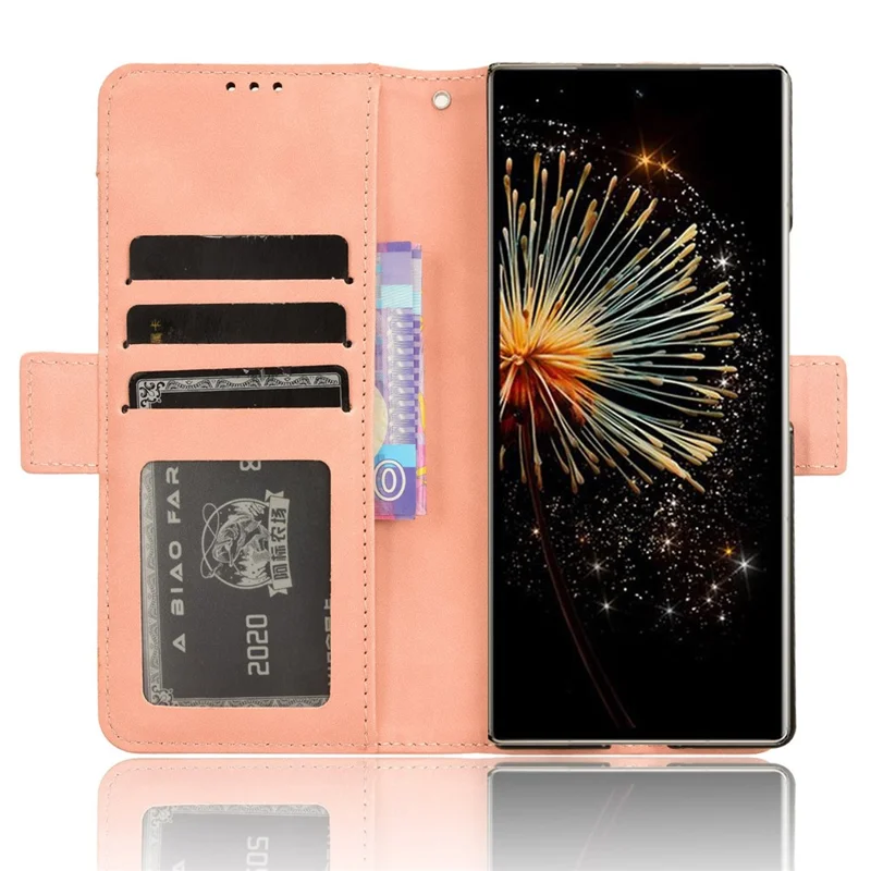 For Xiaomi Mix Fold 3 5G Leather Case Stand Wallet Folding Phone Cover - Pink