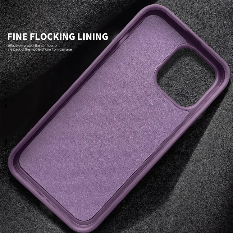 Per Iphone 15 Case Leather+PC+TPU Kickstand Cover Del Telefono Compatibile Con MagSafe - Verde