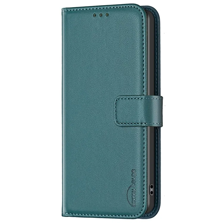 BINFEN COLOR BF17 Per Motorola Edge 40 Neo 5G Custodia per telefono in pelle PU - Verde