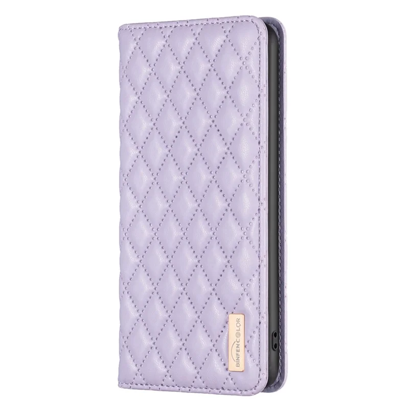 BINFEN COLOR BF Style-16 Para Motorola Edge 40 Neo 5G Case Stand Porta-Cartão Capa de Telefone - Roxo