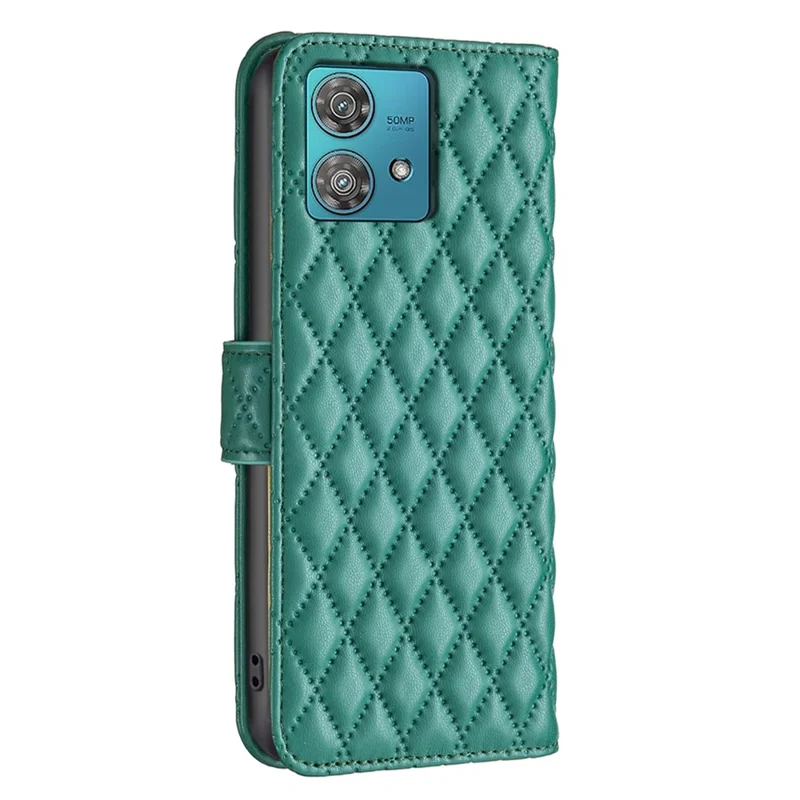 BINFEN COLOR BF Style-14 For Motorola Edge 40 Neo 5G Leather Case Wallet Phone Cover - Green