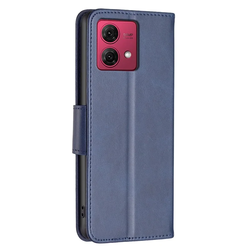 Per Motorola Moto G84 5G Case Anti-Scratch Stand PU Leather Phone Cover Wallet - Blu