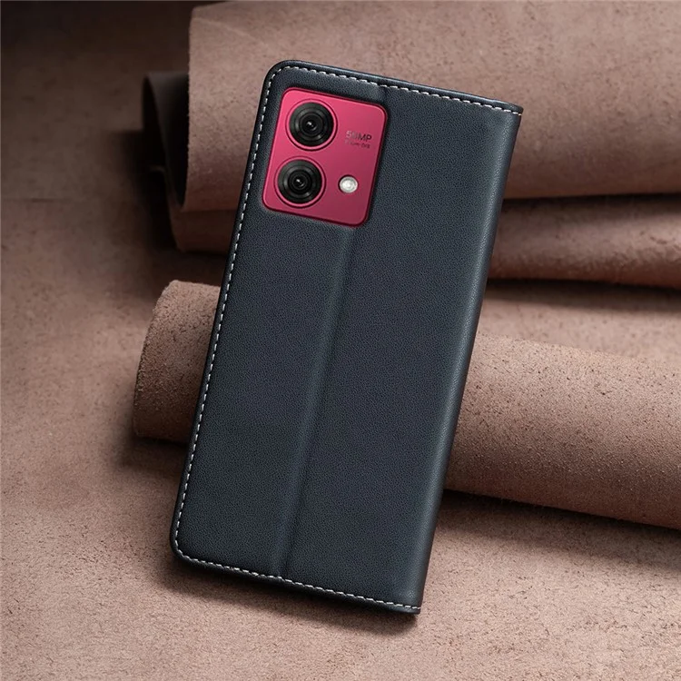 BINFEN COLOR BF18 Per Motorola Moto G84 5G Custodia in pelle PU Alloggiamenti per schede Custodia per telefono - Nero
