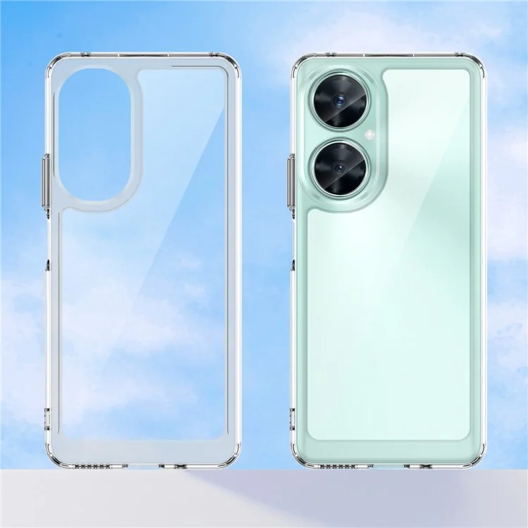 Capa Transparente para Huawei Maimang 20 com Botões Eletrodepositados (Orifício Grande para Lente Traseira)