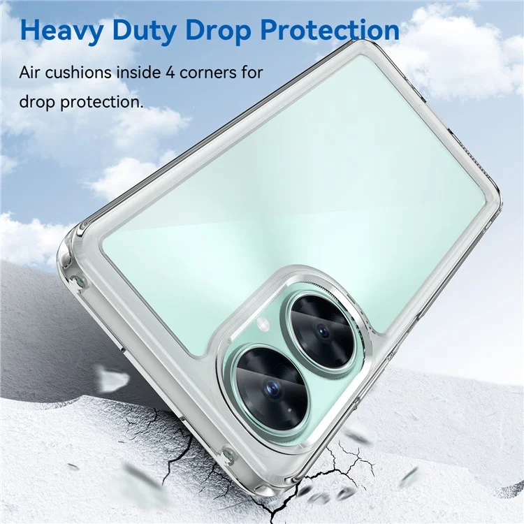 Capa Transparente para Huawei Maimang 20 com Botões Eletrodepositados (Orifício Grande para Lente Traseira)