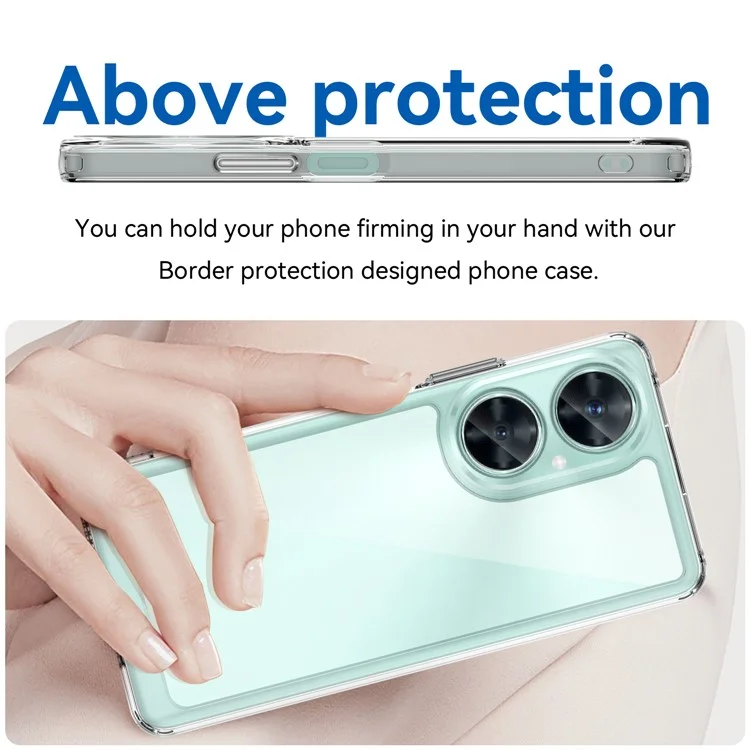 Capa Transparente para Huawei Maimang 20 com Botões Eletrodepositados (Orifício Grande para Lente Traseira)