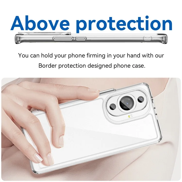 For Huawei nova 11 Ultra / nova 11 Pro Phone Case TPU+Acrylic Clear Cover (Big Rear Lens Hole)