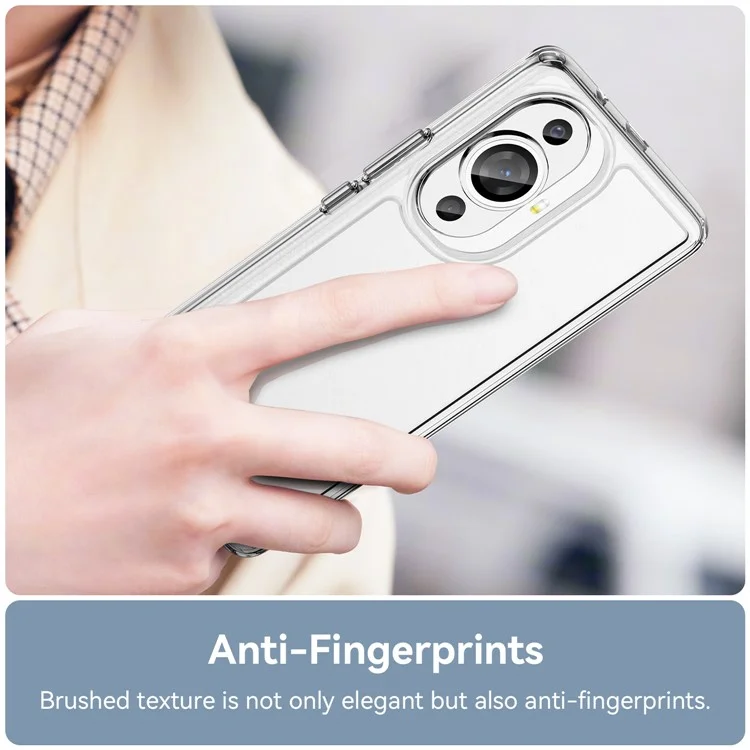 For Huawei nova 11 Ultra / nova 11 Pro Phone Case TPU+Acrylic Clear Cover (Big Rear Lens Hole)