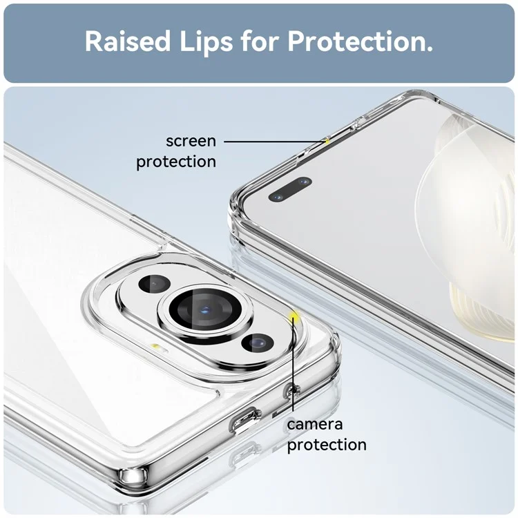 For Huawei nova 11 Ultra / nova 11 Pro Phone Case TPU+Acrylic Clear Cover (Big Rear Lens Hole)