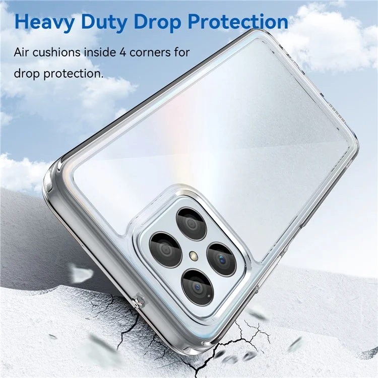 For Honor 70 Lite 5G Capa Protetora de Telefone TPU+Acrílica (Furo Grande para Lente Traseira)