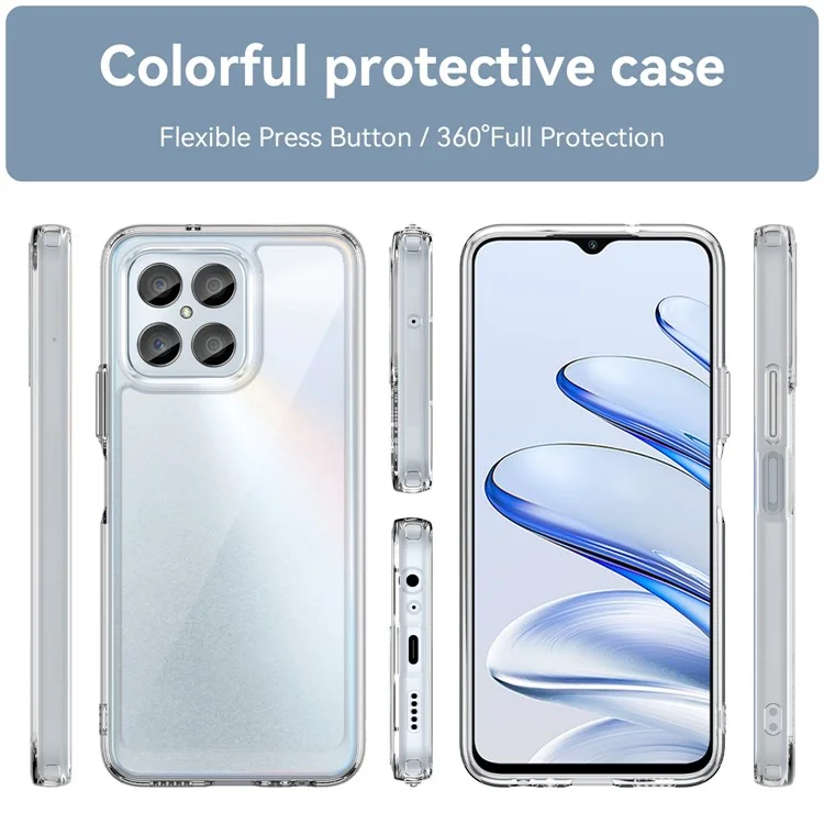 For Honor 70 Lite 5G Capa Protetora de Telefone TPU+Acrílica (Furo Grande para Lente Traseira)