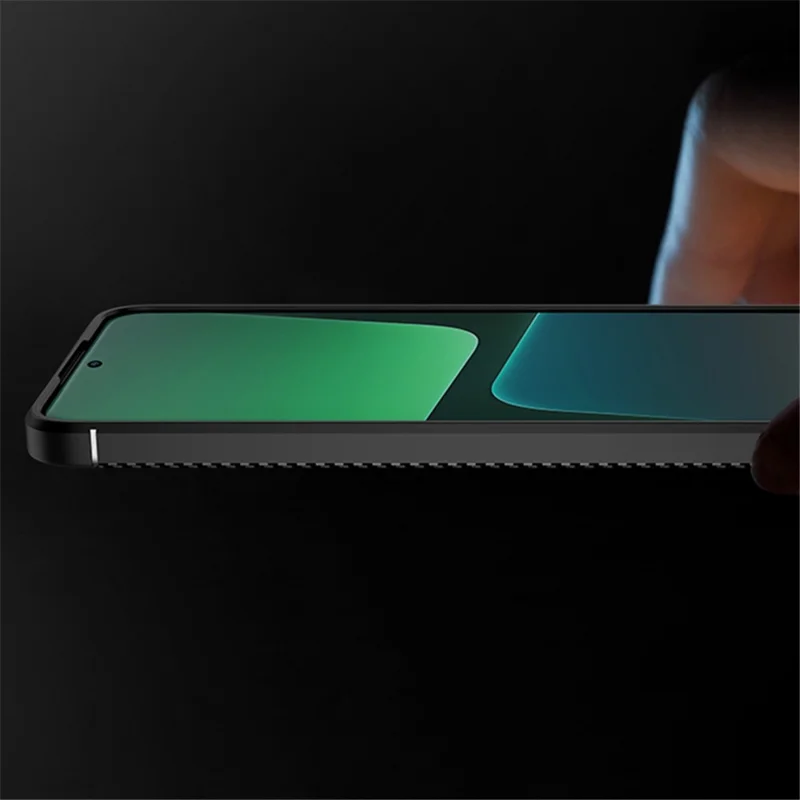 Per Xiaomi 14 Pro Case Custodia in TPU Flessibile Texture a Fibra Antiurto