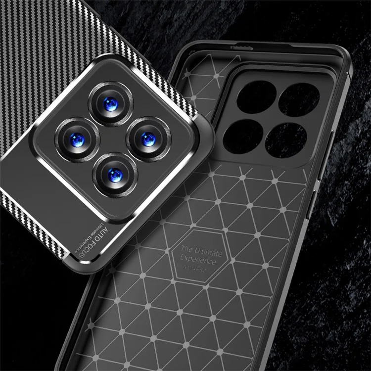Per Xiaomi 14 Pro Case Custodia in TPU Flessibile Texture a Fibra Antiurto