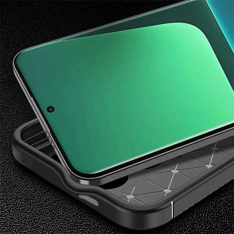 Per Xiaomi 14 Pro Case Custodia in TPU Flessibile Texture a Fibra Antiurto