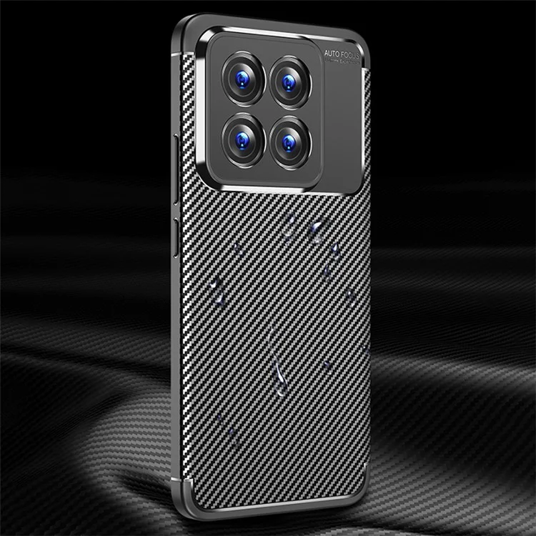 Per Xiaomi 14 Pro Case Custodia in TPU Flessibile Texture a Fibra Antiurto
