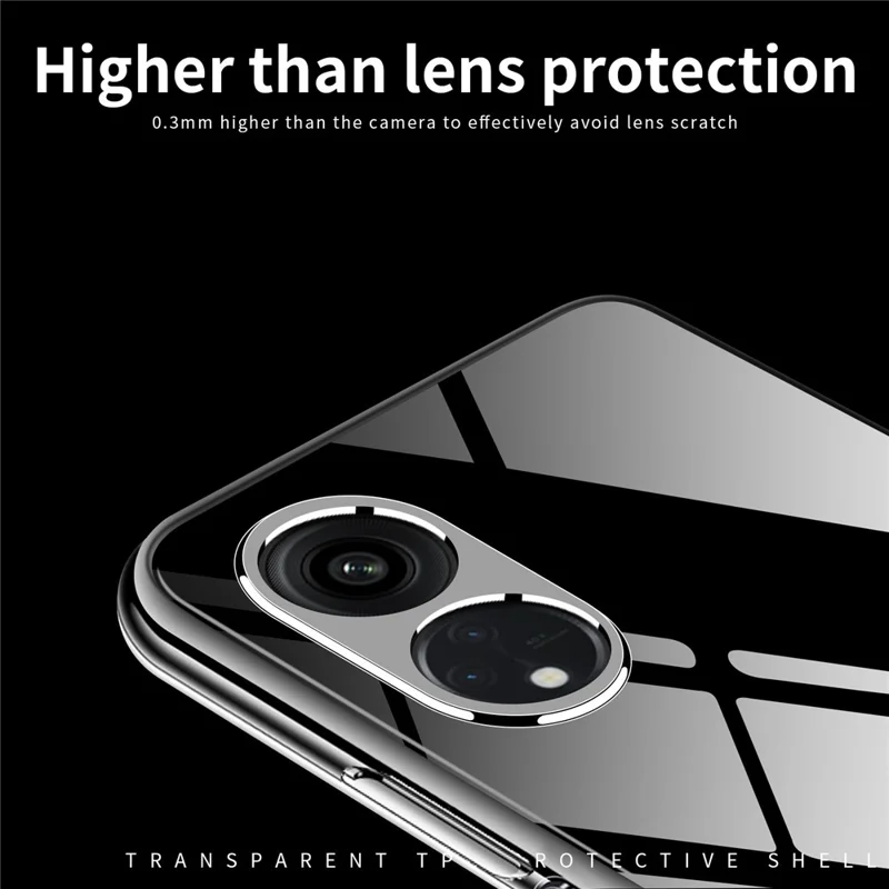 MOFI til Oppo A38 4G TPU-telefonbeskyttelse Gennemsigtig støvdækkende skal Telefonbeskyttelse