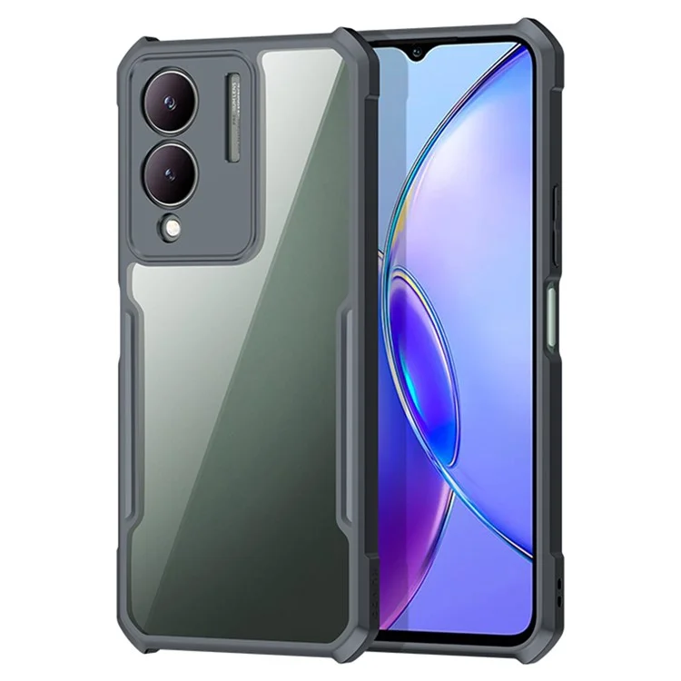 XUNDD Slim-Fit Phone Cover para vivo Y17s 4G Caja Acrílica+TPU Concha Trasera del Teléfono - Negro