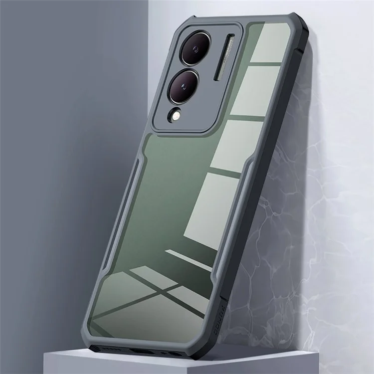 XUNDD Slim-Fit Phone Cover para vivo Y17s 4G Caja Acrílica+TPU Concha Trasera del Teléfono - Negro