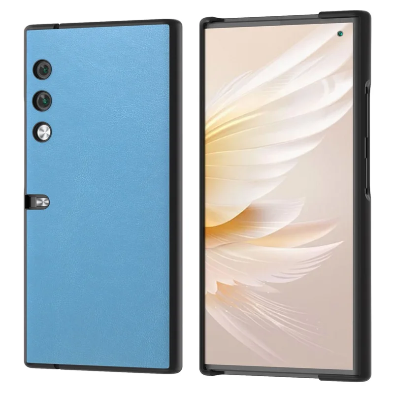 For Honor V Purse Case Textured PU Leather+PC Protective Phone Cover - Sky Blue