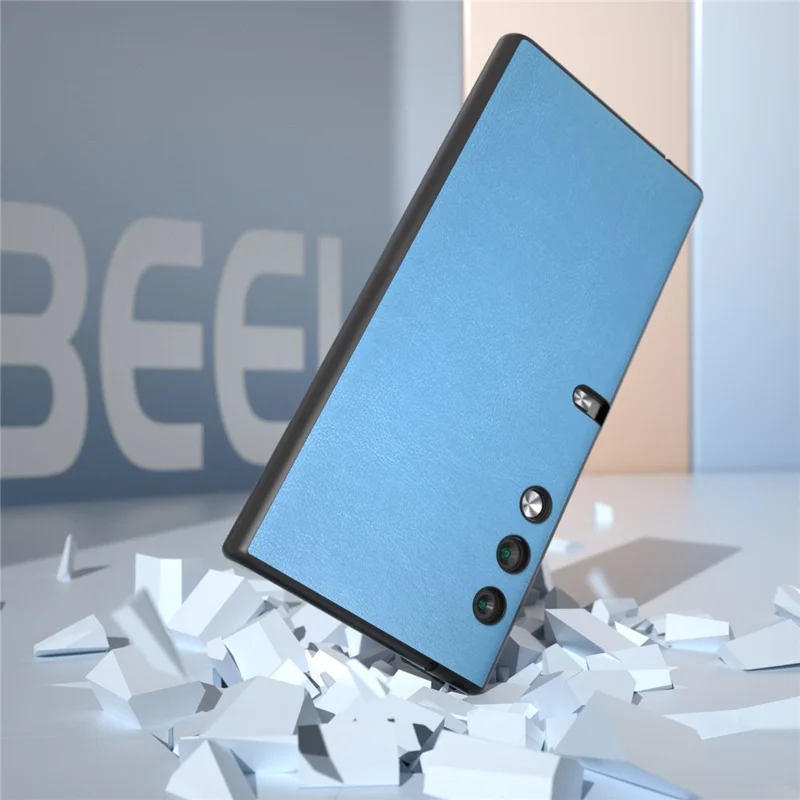 For Honor V Purse Case Textured PU Leather+PC Protective Phone Cover - Sky Blue