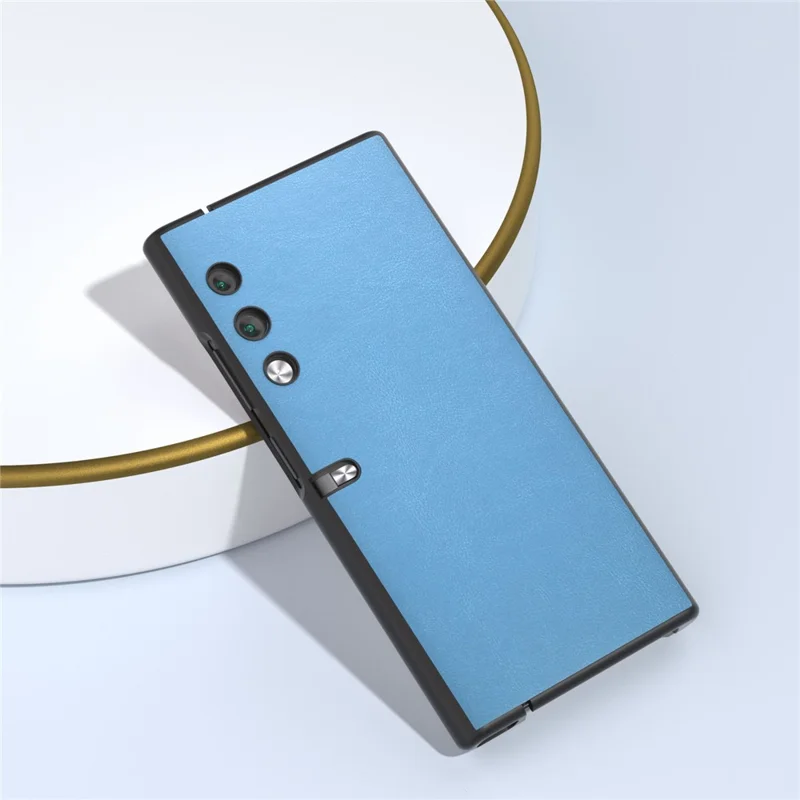 For Honor V Purse Case Textured PU Leather+PC Protective Phone Cover - Sky Blue
