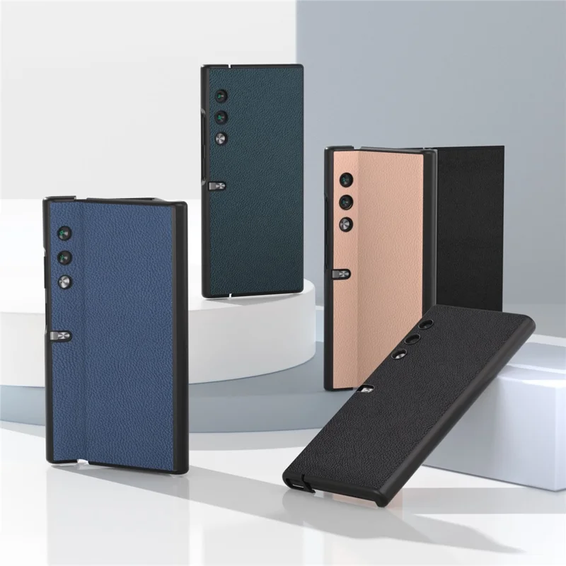 For Honor V Purse Case Litchi Texture Genuine Cow Leather Coated PC Protective Cover - Green