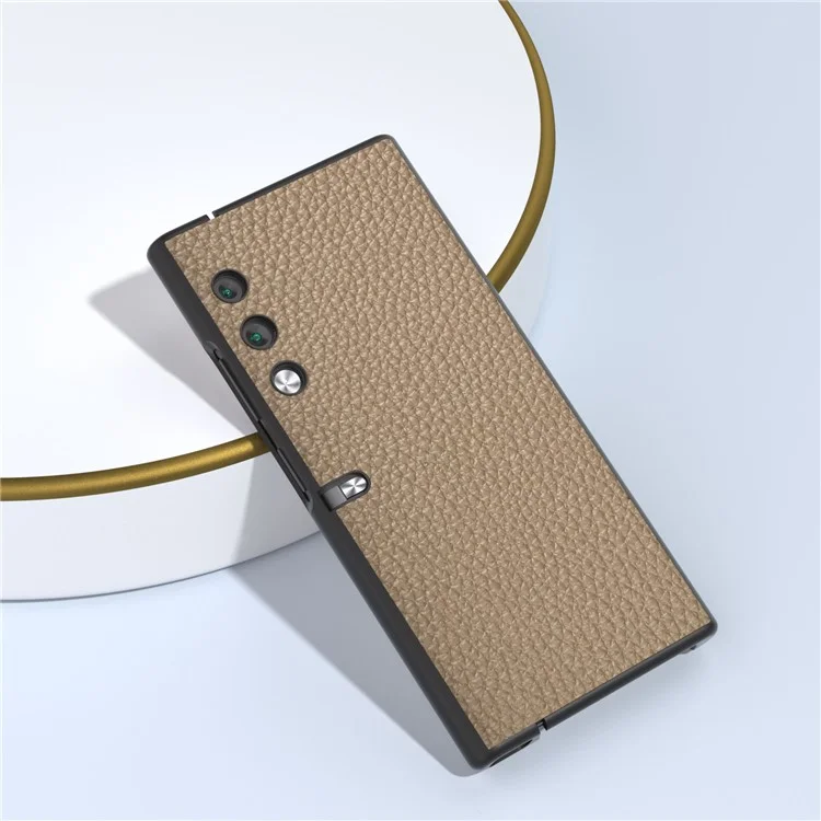 For Honor V Purse Case Genuine Cow Leather Coated PC Silky Shockproof Phone Cover - Blau
