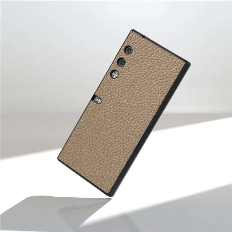 For Honor V Purse Case Genuine Cow Leather Coated PC Silky Shockproof Phone Cover - Blau