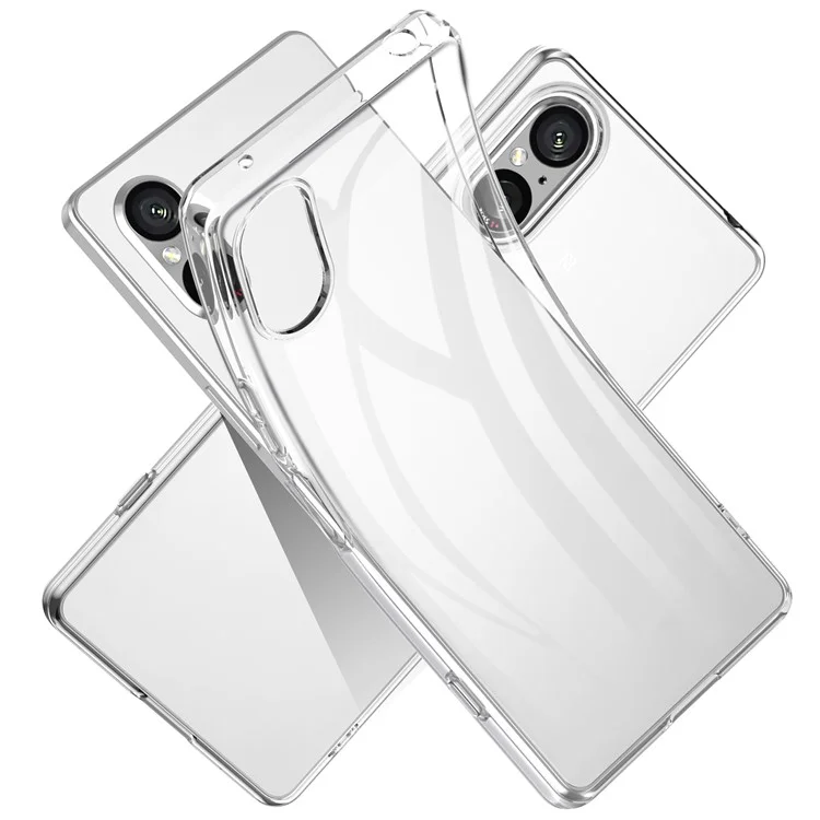 Per Sony Xperia 5 V Cover Antifimatura Trasparente Flessibile Custodia Telefonica in TPU