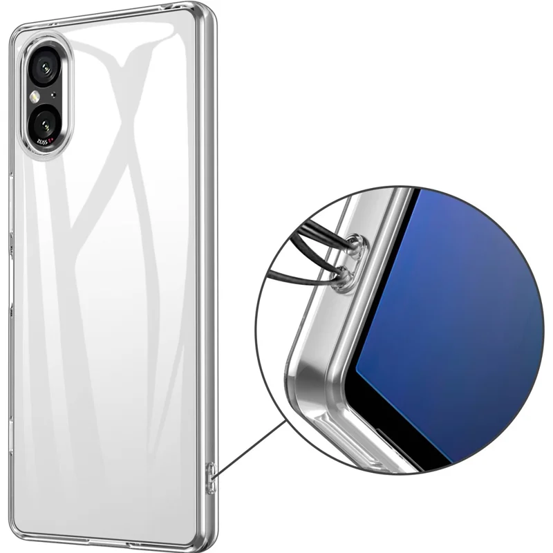Per Sony Xperia 5 V Cover Antifimatura Trasparente Flessibile Custodia Telefonica in TPU
