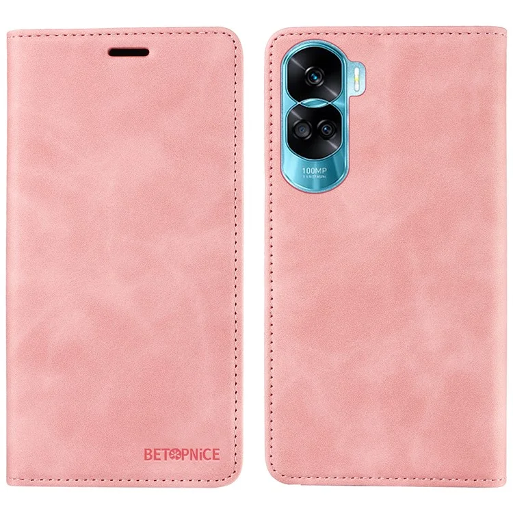 BETOPNICE 003 For Honor 90 Lite 5G / X50i 5G Чехол-бумажник с блокировкой RFID - Розовый
