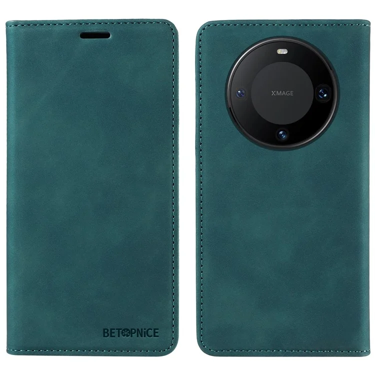 BETOPNICE 003 Чехол-кошелек для Huawei Mate 60, кожаный, с подставкой, с блокировкой RFID, зеленый