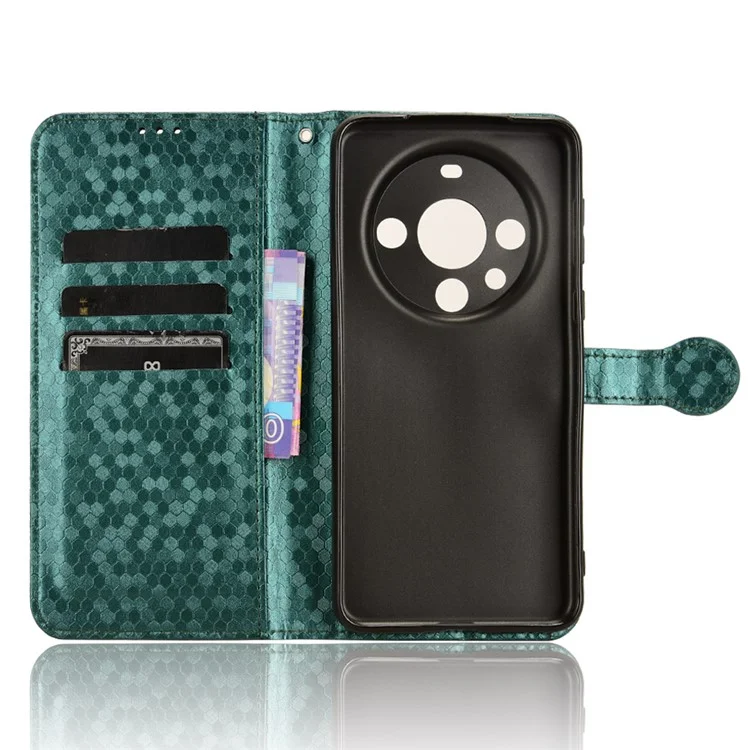 Per Huawei Mate 60 Case PU Leather Stand Shell Imprinted Wallet Cell Phone Cover - Verde