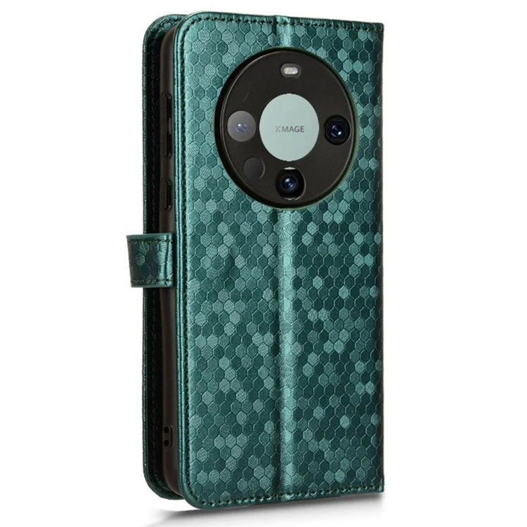Per Huawei Mate 60 Case PU Leather Stand Shell Imprinted Wallet Cell Phone Cover - Verde