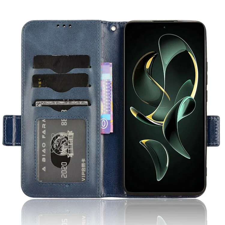 Per Xiaomi Redmi K60 Ultra / 13T / 13T Pro Case Imprinted Triangle Anti-drop PU Leather Phone Cover - Blue