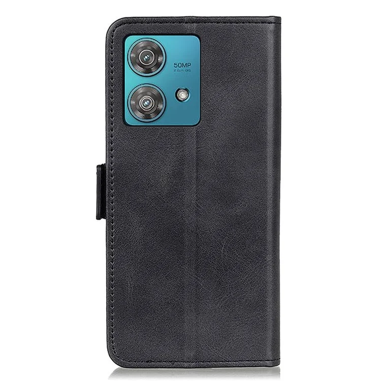 Custodia in pelle con portafoglio per Motorola Edge 40 Neo 5G - Nero