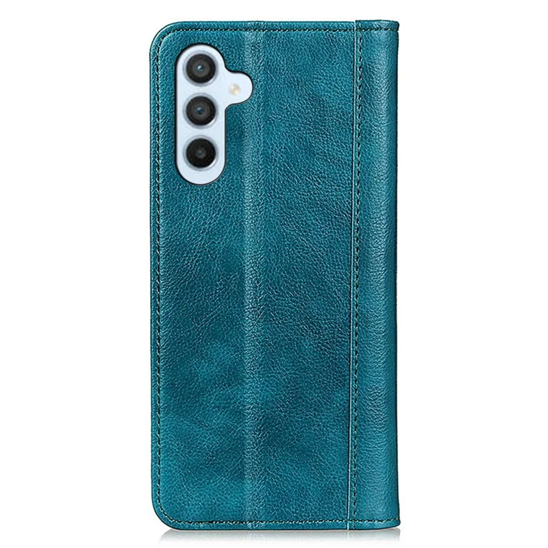 For Samsung Galaxy A15 4G Case Split Leather Wallet Foldable Stand Phone Shell - Green