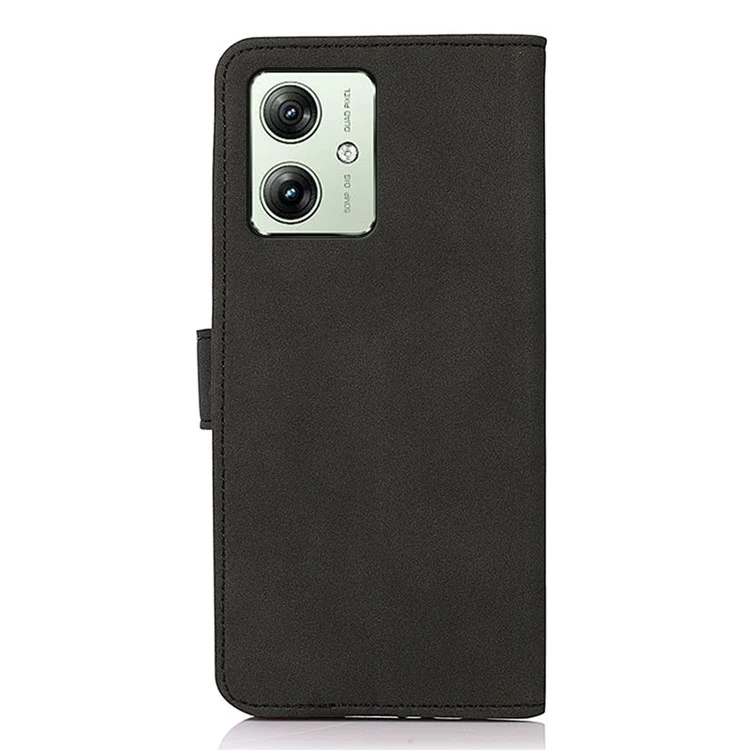 KHAZNEH Para Motorola Moto G54 5G Capa de Couro Fecho Magnético Capa de Telefone com Carteira - Preto