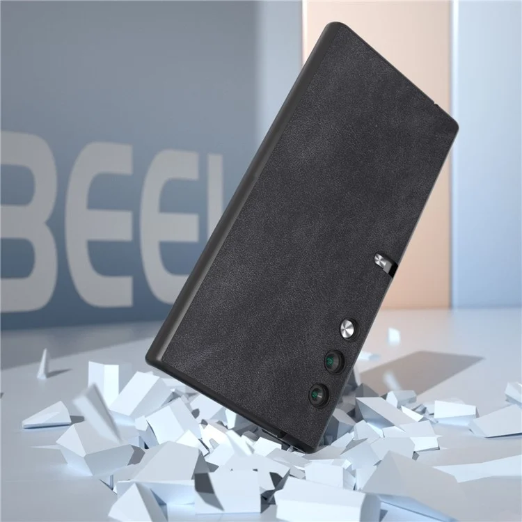 For Honor V Purse Case PU Leder beschichteter PC stoßfester Handyhülle - Schwarz