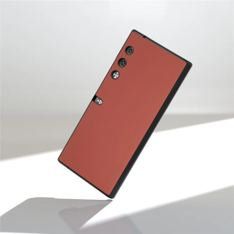 For Honor V Purse Case Genuine Cow Leather+PC Smooth-touch Folding Phone Cover - Red