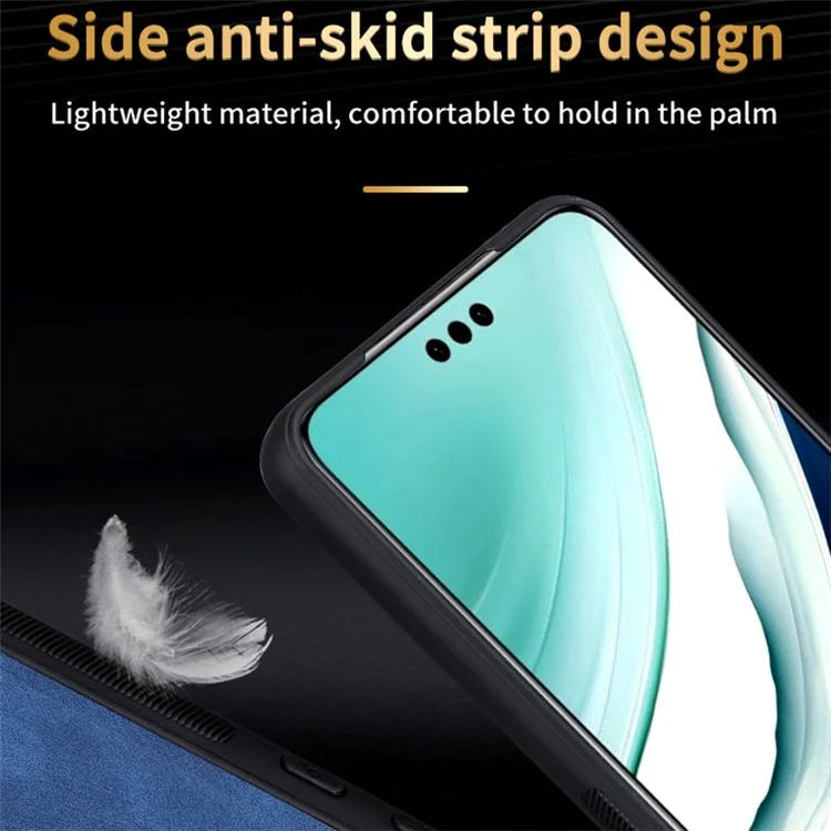 AZNS per Huawei Mate 60 Case Anti-Scratch Phone Shell Imprinted PU Leather+TPU Phone Back Cover - Marrone