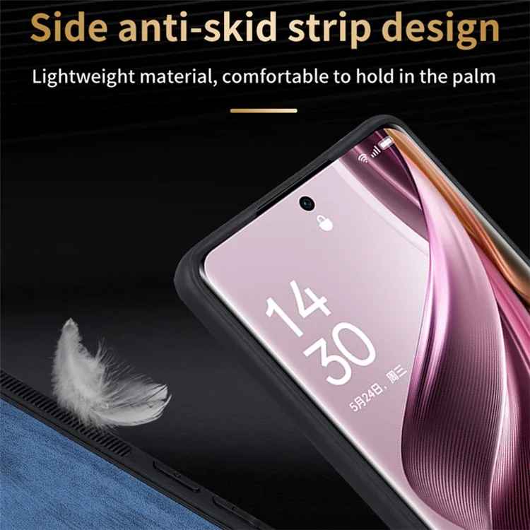 AZNS Para Oppo Reno10 5G (Global) / Reno10 Pro 5G (Global) Funda Delgada de Piel PU + TPU Protector de Teléfono - Marrón