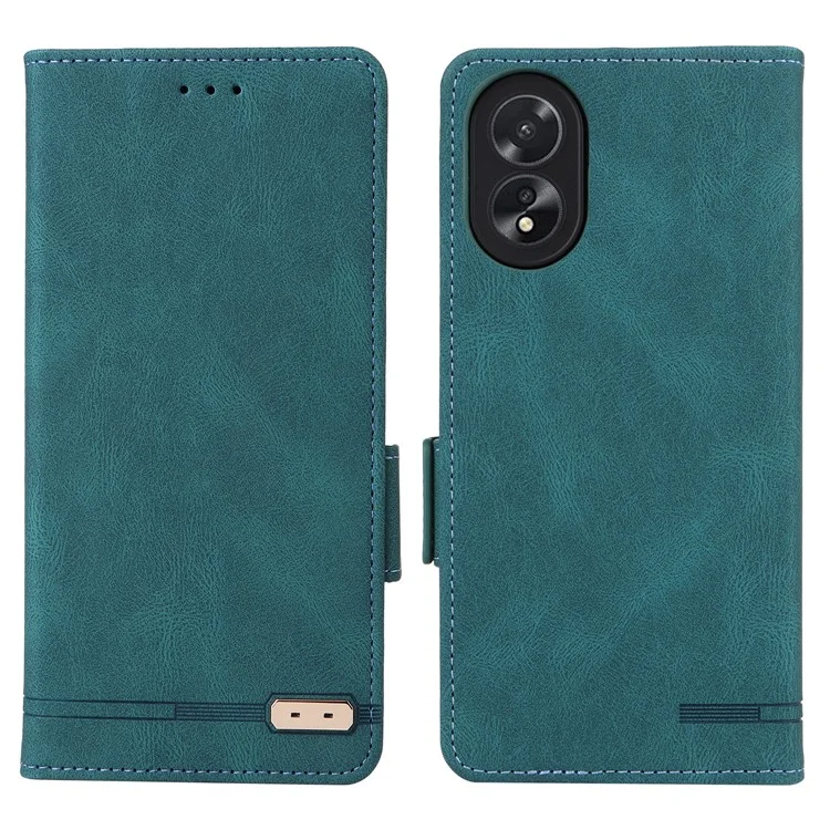 Für Oppo A38 4G / A18 4G Case Staubdichter PU-Leder-Ständer Handyhülle Geldbörse - Blau