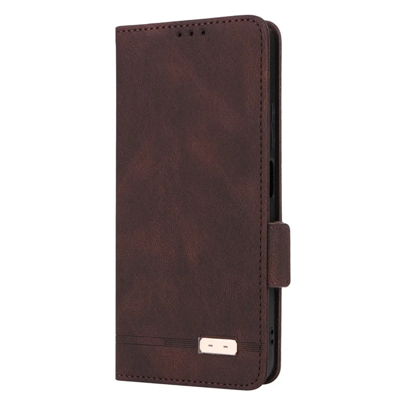 For Oppo A38 4G / A18 4G Case Dustproof PU Leather Stand Mobile Phone Cover Wallet - Coffee