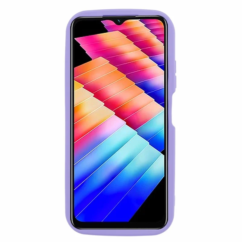 For Infinix Hot 30i Case Candy Color Shockproof Rubberized Mobile Phone TPU Cover - Purple