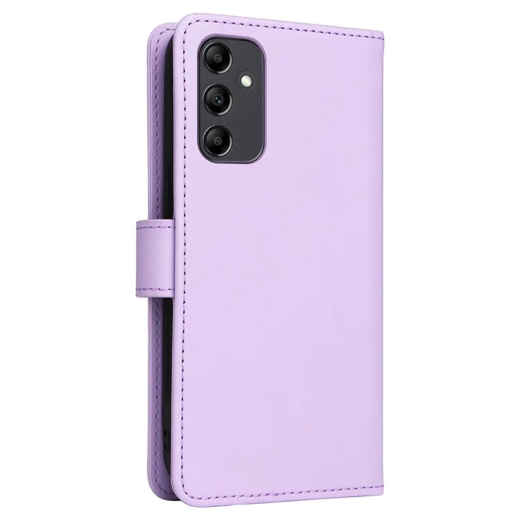 For Samsung Galaxy A14 4G / 5G Magnetic Case BETOPNICE Detachable PU Leather Phone Cover with Strap - Purple