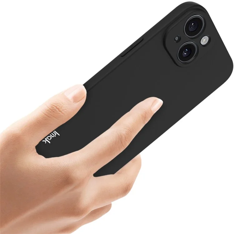 Custodia IMAK UC-4 Series per iPhone 15 Plus Cover in TPU flessibile con bordo dritto - Nero