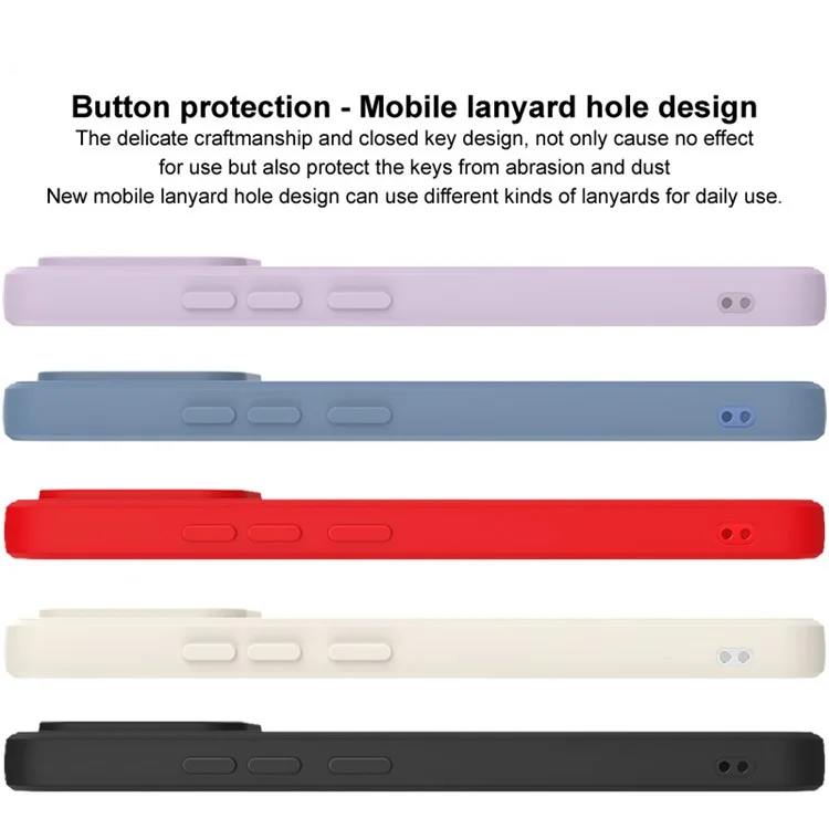 Custodia IMAK UC-4 Series per iPhone 15 Plus Cover in TPU flessibile con bordo dritto - Nero