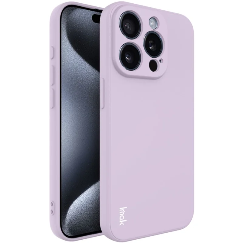 IMAK UC-4 Series for iPhone 15 Pro Max TPU Case Straight Edge Mobile Phone Cover - Purple
